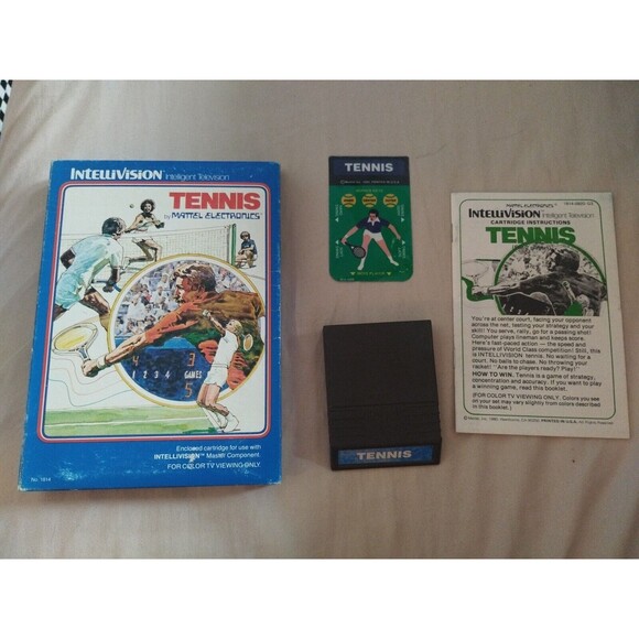 Tennis (Intellivision, 1980)In Box W/ Manual & 1 Overlay TESTED - Picture 1 of 12